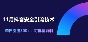 11月抖音安全yin.流技术，单日yin.流300+ 可批量复制